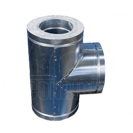 TE SIMPLE 90º DOBLE PARED | CONDUCTOS RESISTENTES AL FUEGO | CONAIRE - JC FIRE EI30