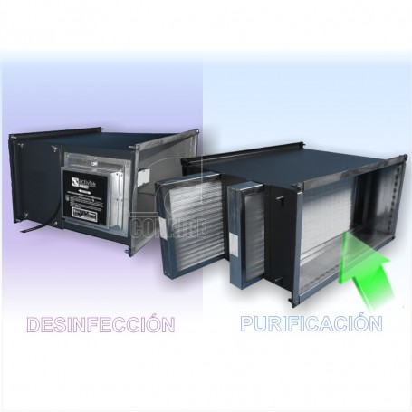 SISTEMA CLEAN AIR-ePlus | Filtración mecánica + desinfección por fotocatálisis