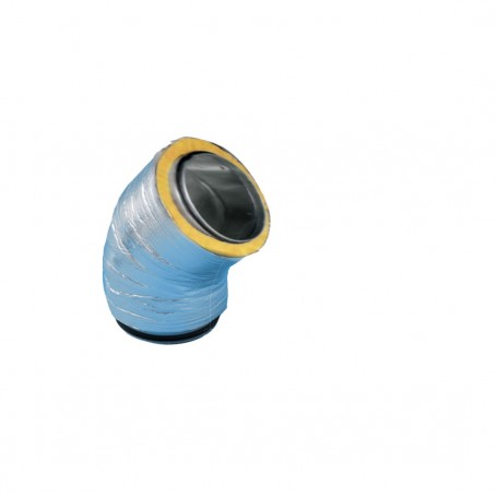 CODO SEGMENTADO 45º GALVANIZADO CON AISLAMIENTO EXTERIOR | JG EXTRACOVER-AL | CONAIRE