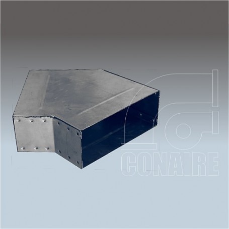 CODO 45º HORIZONTAL UNIÓN RECTANGULAR GALVANIZADO |  JG MINI VENT - CONAIRE (2723)