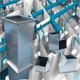 Redes de conductos para ventilación  de geometría rectangular.