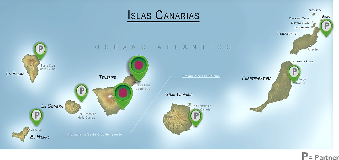 Mapa islas Canarias
